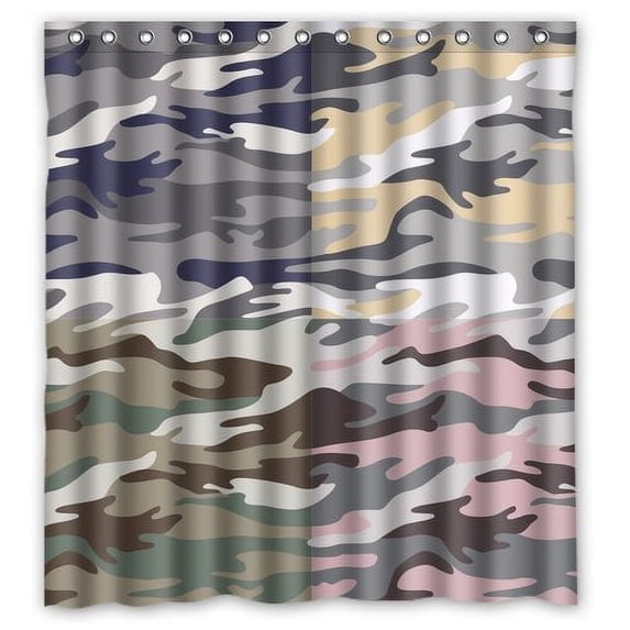 Libin Camouflage Shower Curtain 66x72 inches