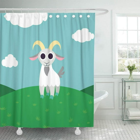 Libin Capricorn Stanley The Goat Obsessive Anal Neat Plaid Vigilant Shower Curtain 66x72 inch