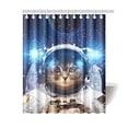 thumbnail image 1 of Libin Cat in Outer Space Shower Curtain 60x72 Inches Polyester Fabric Bathroom Sets Home Decor, 1 of 3