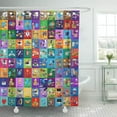 thumbnail image 1 of Libin Character Flat Graphic Collection of Colorful for Websites Presentation Shower Curtain 60x72 inch, 1 of 3
