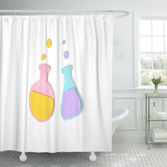 Libin Chemical Flasks Cut on Craft School Science Chemistry Container Shower Curtain 60x72 inch