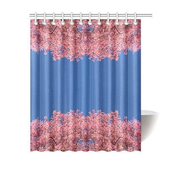 Libin Cherry Blossom, Sakura FlowersShower Curtain Bathroom Decor 60x72 Inch