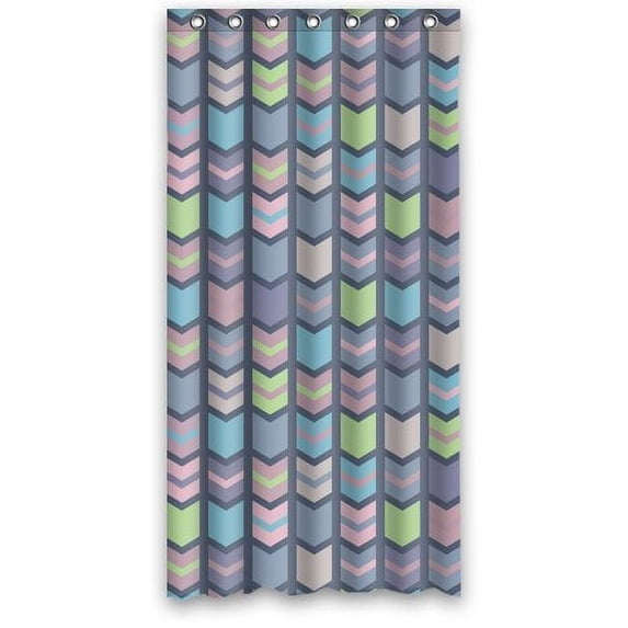Libin Chevron Shower Curtain 36x72 inches