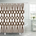 thumbnail image 1 of Libin Chic Modern and Brown Imperial Trellis Lattice Preppy Moroccan Shower Curtain 66x72 inch, 1 of 3