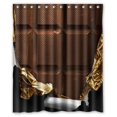 thumbnail image 1 of Libin Chocolate Shower Curtain Polyester Fabric Bathroom Decorative Curtain Size 60x72 Inches, 1 of 3