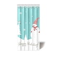 thumbnail image 1 of Libin Christmas Gift Holiday Winter Snowman Shower Curtain Polyester Fabric Bathroom Decorative Curtain Size 36x72 Inches, 1 of 3