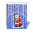 thumbnail image 1 of Libin Christmas Santa Bathroom Shower Curtain 60x72 inch, 1 of 3
