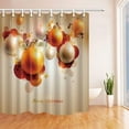 thumbnail image 1 of Libin Christmas Shiny Christmas Colored Balls Polyester Fabric Bath Curtain, Bathroom Shower Curtain 66x72 inches, 1 of 3
