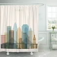 thumbnail image 1 of Libin Cityscape Tampa Florida City Landmark Skyscraper Travel Vacation Map Shower Curtain 66x72 inch, 1 of 3
