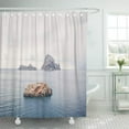 thumbnail image 1 of Libin Coastline Activity Rock Ibiza Beach Beauty Cliff Climate Coast Shower Curtain 60x72 inch, 1 of 3