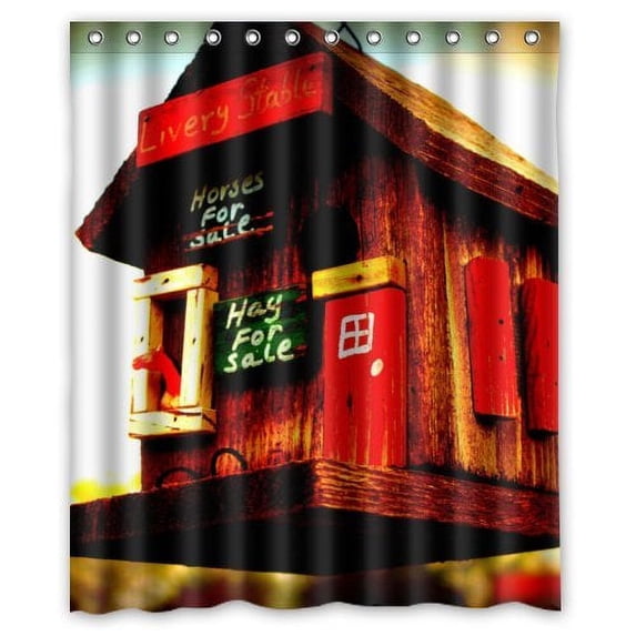 Libin Color Birdhouse Beautiful Design Waterproof Bathroom Fabric Shower Curtain 60x72 inches