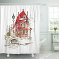 thumbnail image 1 of Libin Color Scenic City View of Delft Beautiful Medieval Houses Shower Curtain 66x72 inch, 1 of 3