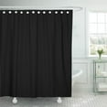 thumbnail image 1 of Libin Color Solid Black and Plain One Single Pattern Text Shower Curtain 60x72 inch, 1 of 3