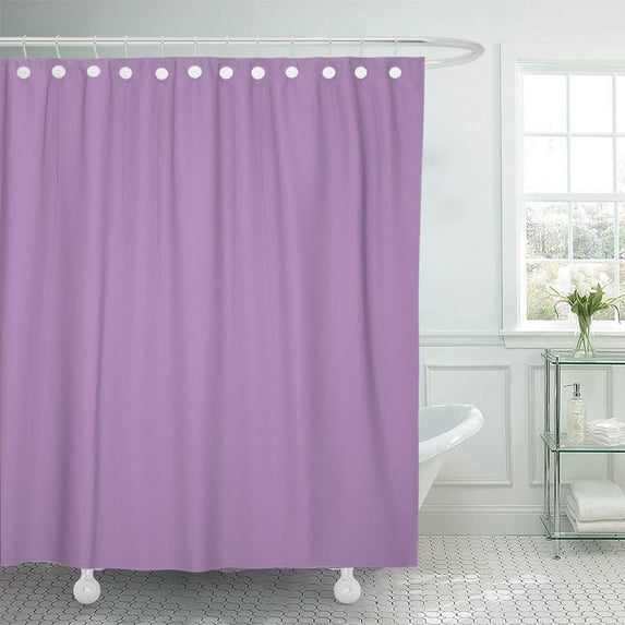 Libin Color Solid Violet Plain One Single Pattern Text Shower Curtain 60x72 inch