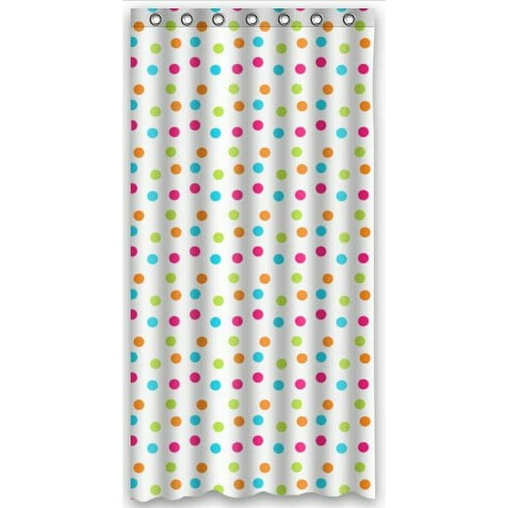 Libin Color dot Shower Curtain Polyester Fabric Bathroom Decorative Curtain Size 36x72 Inches