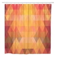 thumbnail image 1 of Libin Colorful Abstract Mosaic Triangle Geometric Rhombus Orange Color Creative Shower Curtain 66x72 inch, 1 of 3