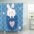 thumbnail image 1 of Libin Colorful Baby Cute Bunny Girl Adorable Beautiful Cartoon Shower Curtain 60x72 inch, 1 of 3