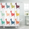 thumbnail image 1 of Libin Colorful Dog Dachshund Repeatable Pattern Wiener Baby Cute Kid Shower Curtain 66x72 inch, 1 of 3