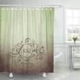 thumbnail image 1 of Libin Colorful Fun Rustic Brown and Green Bohemian Guest Backyard Shower Curtain 66x72 inch, 1 of 3