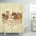 thumbnail image 1 of Libin Colorful Funny Cats are Like Potato Chips Saying Humorous Shower Curtain 66x72 inch, 1 of 3