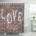 thumbnail image 1 of Libin Colorful Graffiti Love Wall Conciousness Paint Abstract Artistic Brick Shower Curtain 66x72 inch, 1 of 3