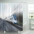 thumbnail image 1 of Libin Communication Blue Blur High Speed Train Cargo Commute Commuter Shower Curtain 60x72 inch, 1 of 3