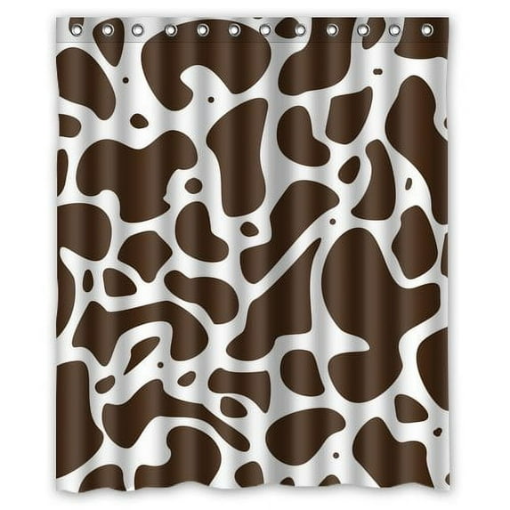 Libin Cow Shower Curtain Polyester Fabric Bathroom Decorative Curtain Size 60x72 Inches