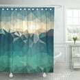thumbnail image 1 of Libin Creative Blue Color Triangle Colorful Polygons Abstract Yellow Contemporary Shower Curtain 66x72 inch, 1 of 3