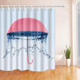 thumbnail image 1 of Libin Creative Rain Pull Rain on the Umbrella Polyester Fabric Bathroom Shower Curtain 66x72 inches, 1 of 3