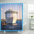 thumbnail image 1 of Libin Cruising Independence at Cozumel Monogrammed Cruise Ships Nautical Ports Shower Curtain 66x72 inch, 1 of 3