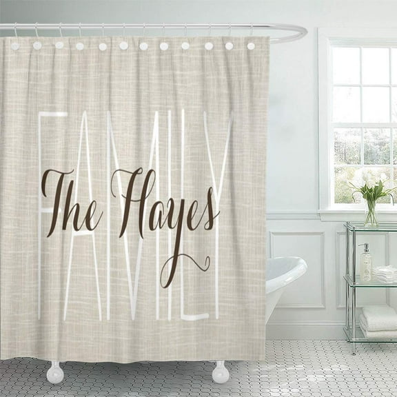 Libin Custom Family Rustic Chic Monogram Shower Curtain 60x72 inch