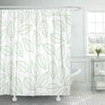 thumbnail image 1 of Libin Cute Line Pattern Leafs of Rose Nature Summer Doodle Shower Curtain 60x72 inch, 1 of 3