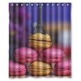 thumbnail image 1 of Libin Cute Macaron And Eiffel Tower Model Waterproof Bathroom Fabric Shower Curtain 60x72 inches, 1 of 3