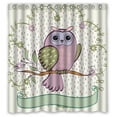thumbnail image 1 of Libin Cute Owl Shower Curtain 66x72 inches, 1 of 3