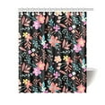 thumbnail image 1 of Libin Cute Vintage Floral Pink Orange Aqua Bathroom Waterproof Fabric Shower Curtain 60x72 inches, 1 of 3