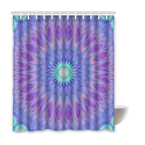 Libin Datura Waterproof Polyester Bathroom Shower Curtain 60x72 Inches
