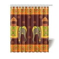 thumbnail image 1 of Libin Decorated Elephant Bathroom Waterproof Fabric Shower Curtain 66x72 inches, 1 of 3