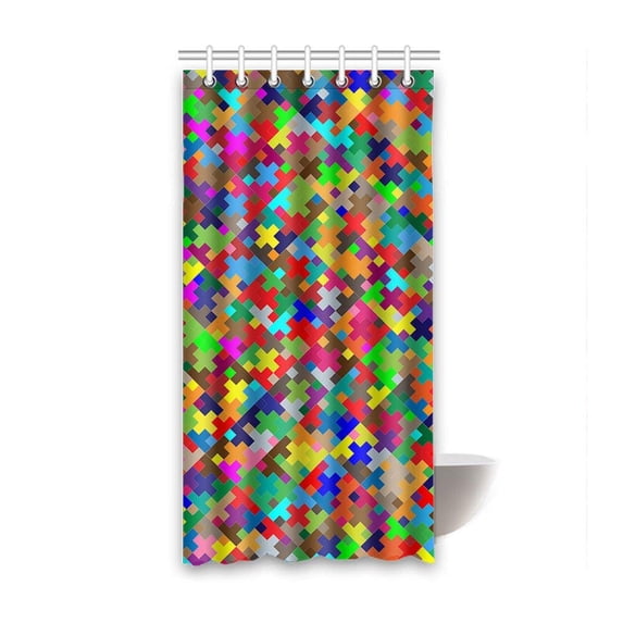 Libin Decorative Design Waterproof Polyester Bathroom Shower Curtain 36x72 Inches