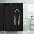 thumbnail image 1 of Libin Deejay Wide Dj Music Black White Producer House Deep Shower Curtain 66x72 inch, 1 of 3