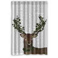 thumbnail image 1 of Libin Deer with Trees Shower Curtain Polyester Fabric Bathroom Decorative Curtain Size 48x72 Inches, 1 of 3