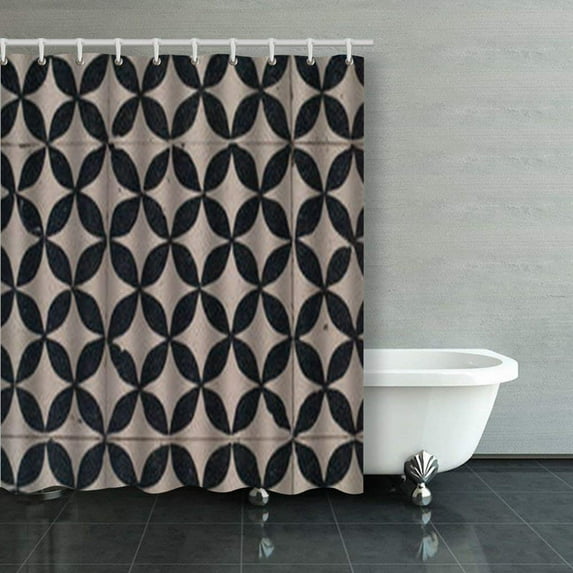 Libin Detailed Intricate Moroccan Tile Shower Curtains Bathroom Curtain 60x72 Inch