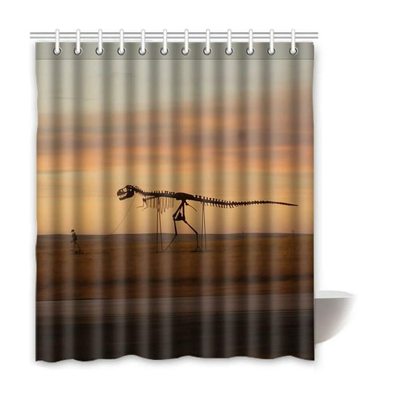 Libin Dinosaur Waterproof Polyester Bathroom Shower Curtain 60x72 Inches