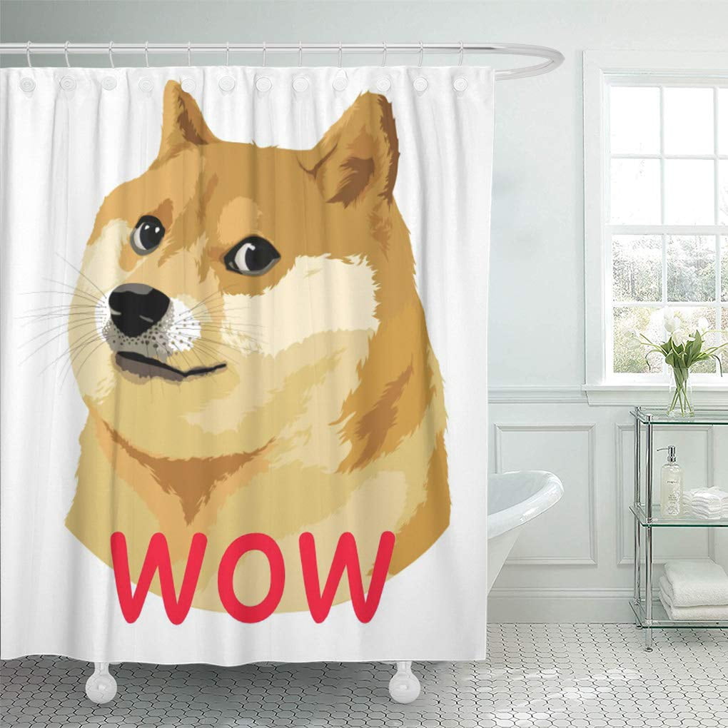 Libin Dog Wow Doge Such Meme Funny Shibe Shiba Inu Shower Curtain 66x72  inch - Walmart.com, image size:1020x1020