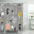 thumbnail image 1 of Libin Drawing Childish Pattern Cute Squirrels in The Wood Creative Kids Shower Curtain 66x72 inch, 1 of 3