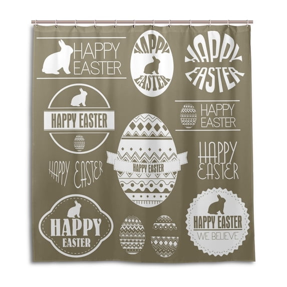 Libin Easter Egg Rabbit Shower Curtain Waterproof Bathroom Shower Curtain 60x72 inches