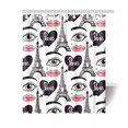 thumbnail image 1 of Libin Eiffel Tower Bathroom Shower Curtain 60x72 inch, 1 of 3
