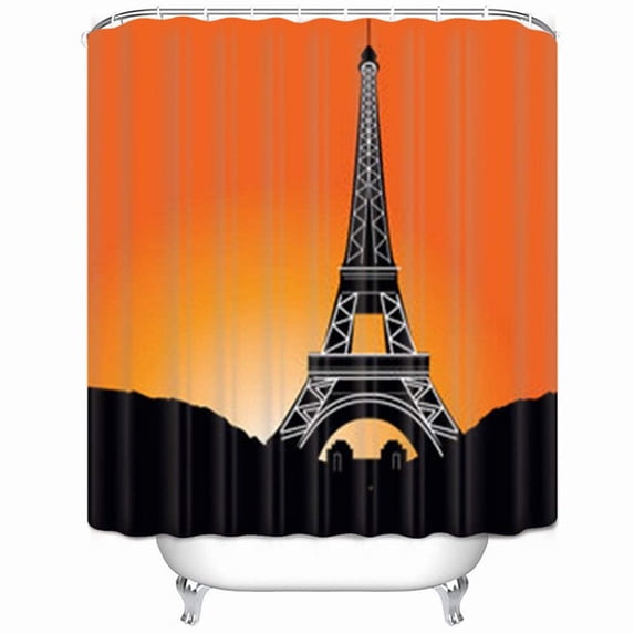 Libin Eiffel Tower City Shower Curtain 66x72 Inches