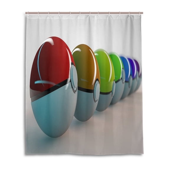 Libin Elves Ball Pattern Shower Curtain Waterproof Bathroom Shower Curtain 60x72 inches