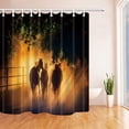 thumbnail image 1 of Libin English Horses Back to the Pasture in the Countryside at Sunsetfor Polyester Fabric Bathroom Shower Curtain 66x72 inches, 1 of 3
