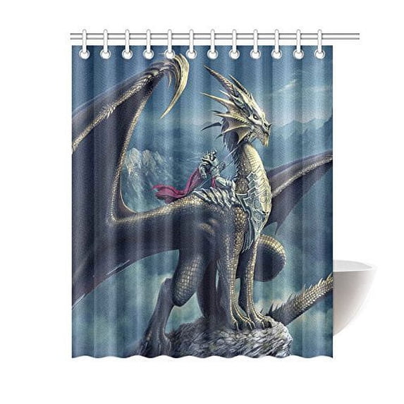 Libin Fairy Tale DragonShower Curtain Bathroom Decor 60x72 Inch